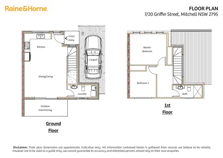 Floorplan of Homely unit listing, 7/20 Griffin Street, Mitchell NSW 2795