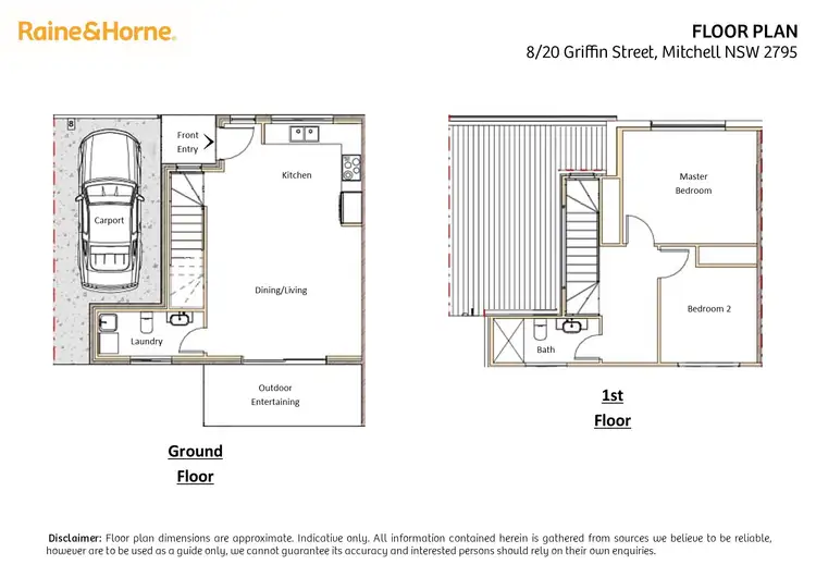 Floorplan of Homely unit listing, 8/20 Griffin Street, Mitchell NSW 2795