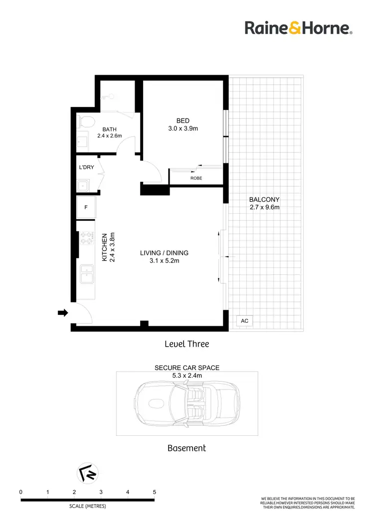 Floorplan of Homely apartment listing, 305/2a Cooks Ave, Canterbury NSW 2193