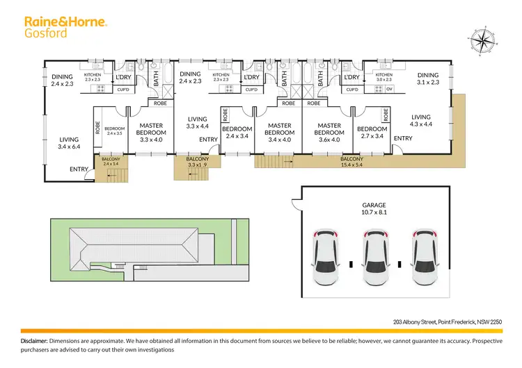 Floorplan of Homely block of units listing, 201 Albany Street, Point Frederick NSW 2250