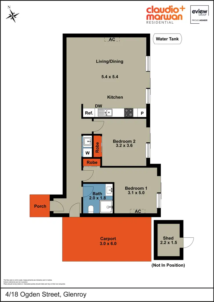Floorplan of Homely unit listing, 4/18 Ogden Street, Glenroy VIC 3046