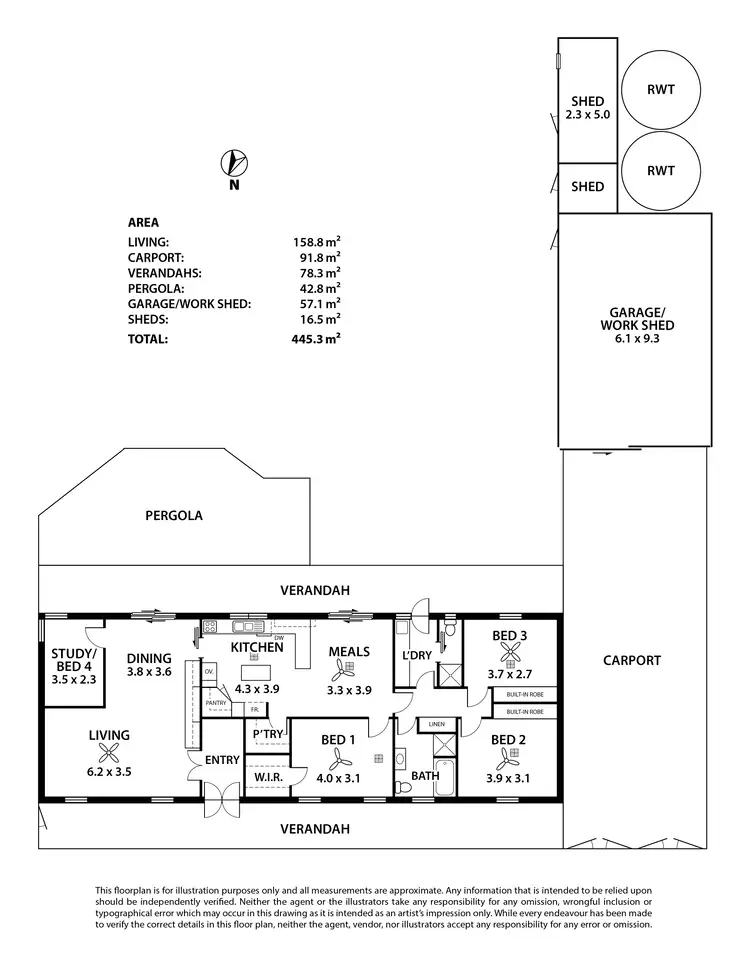 Floorplan of Homely house listing, 43 Hooper Road, Strathalbyn SA 5255