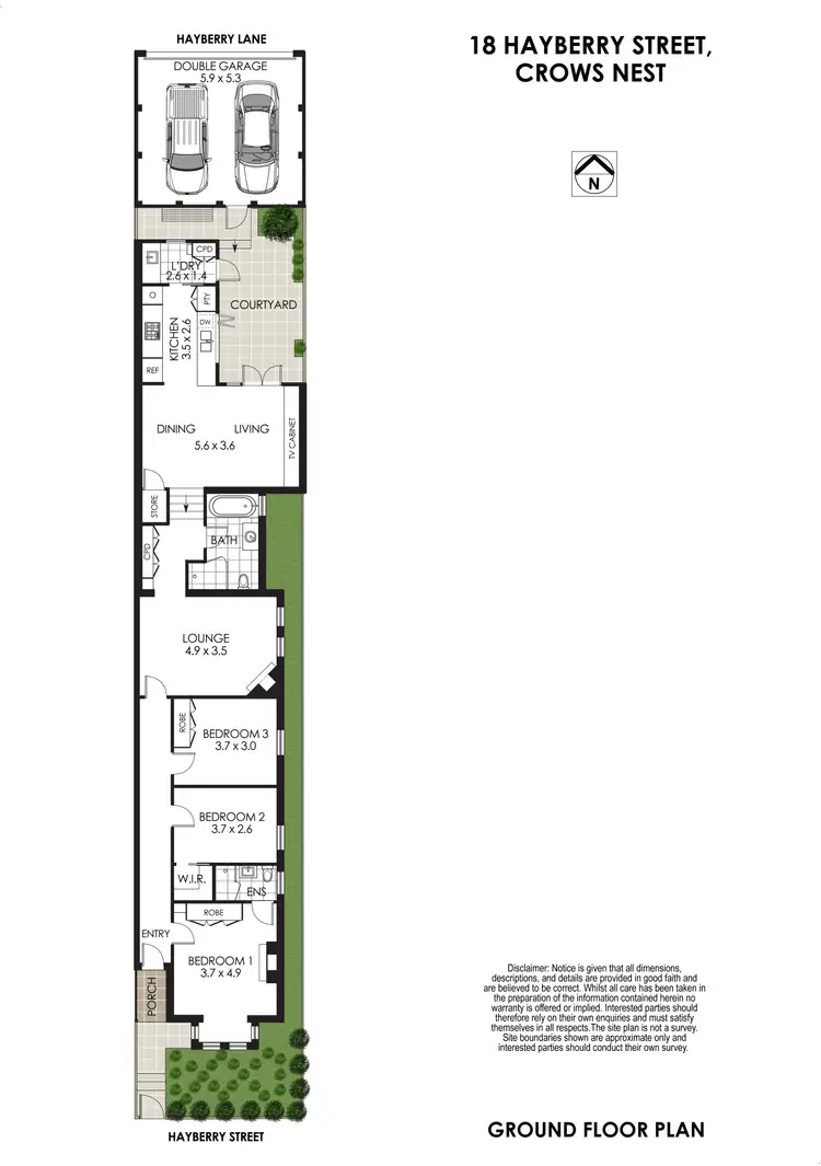 Floorplan of Homely house listing, 18 Hayberry Street, Crows Nest NSW 2065