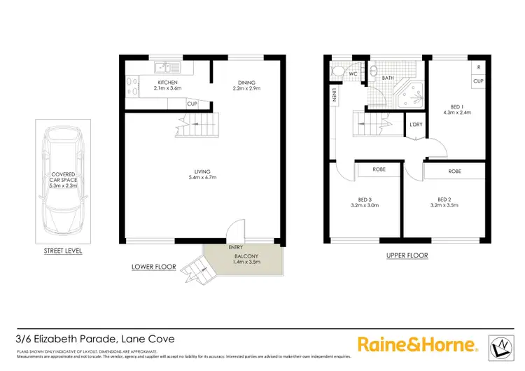 Floorplan of Homely apartment listing, 3/6 Elizabeth Parade, Lane Cove NSW 2066