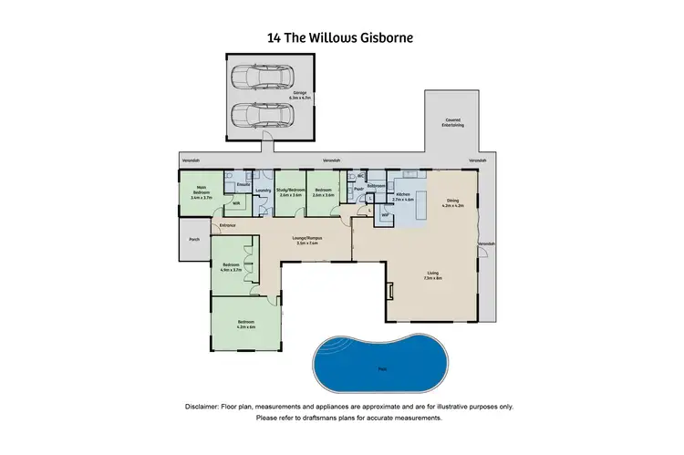 Floorplan of Homely house listing, 14 The Willows, Gisborne VIC 3437