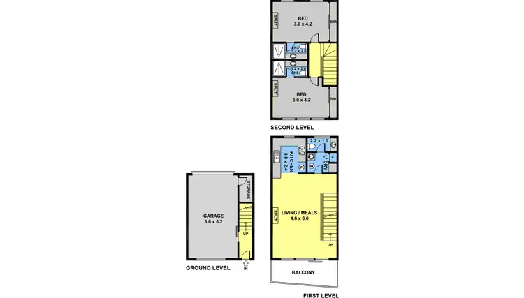 Floorplan of Homely townhouse listing, 2/1080 Sydney Road, Fawkner VIC 3060