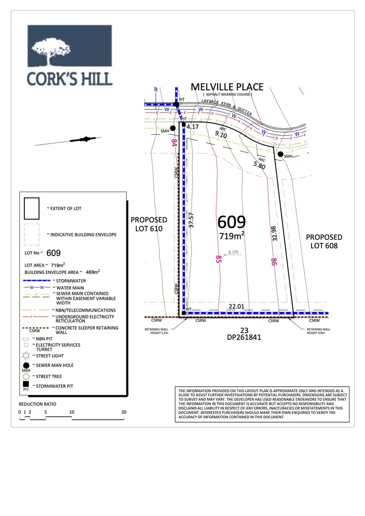Floorplan of Homely land listing, Lot 609 Melville Place Corks Hill Estate Stage 6, Milton NSW 2538