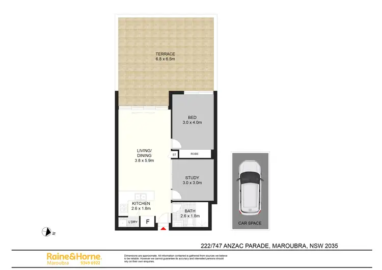 Floorplan of Homely apartment listing, 222/747 Anzac Parade, Maroubra NSW 2035