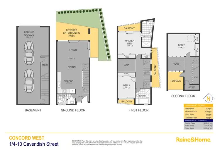 Floorplan of Homely townhouse listing, 1/4-10 Cavendish Street, Concord West NSW 2138