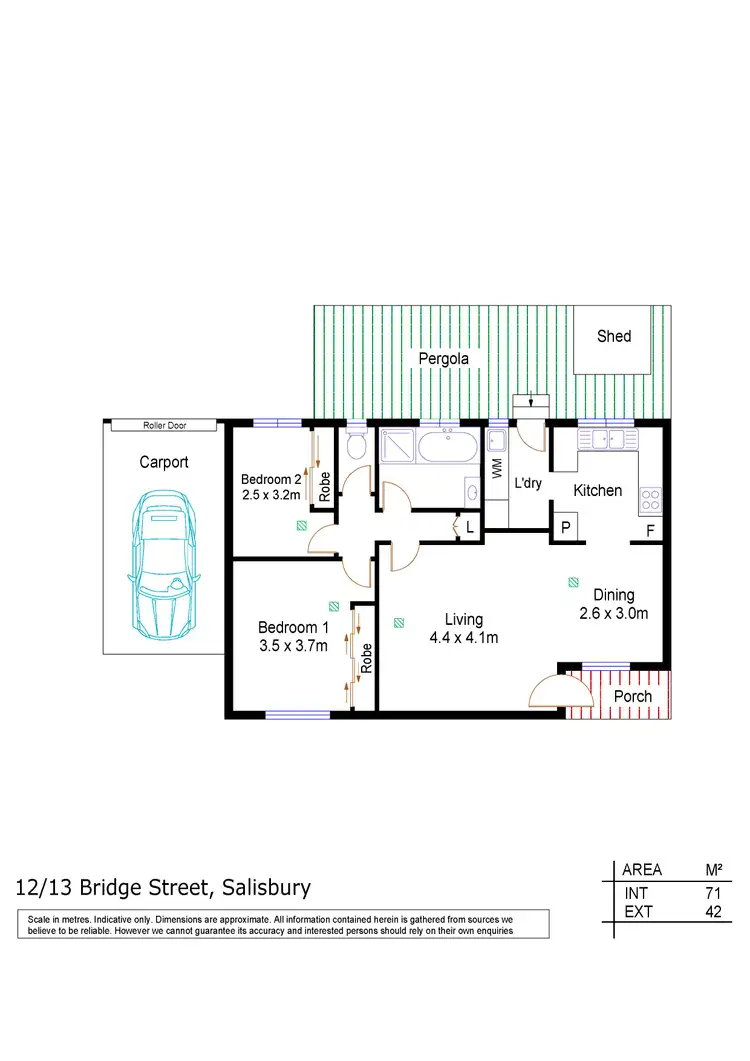 Floorplan of Homely unit listing, 12/13 Bridge Street, Salisbury SA 5108