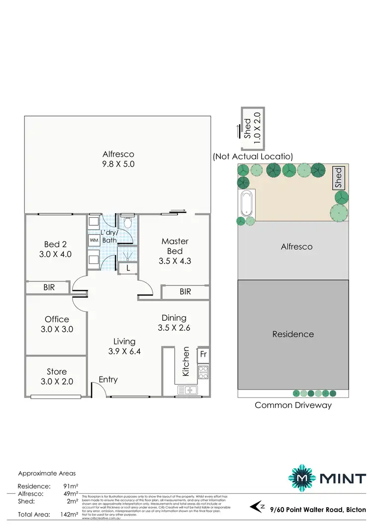 Floorplan of Homely unit listing, 9/60 Point Walter Rd, Bicton WA 6157