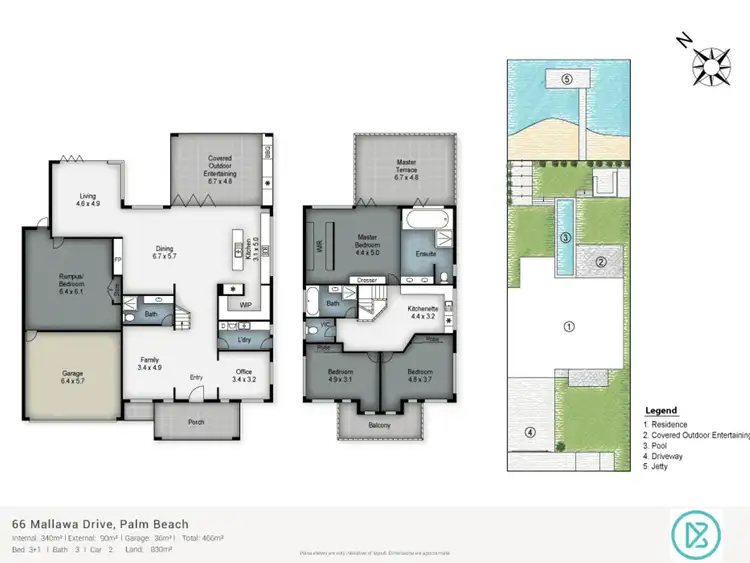Floorplan of Homely house listing, 66 Mallawa Drive, Palm Beach QLD 4221