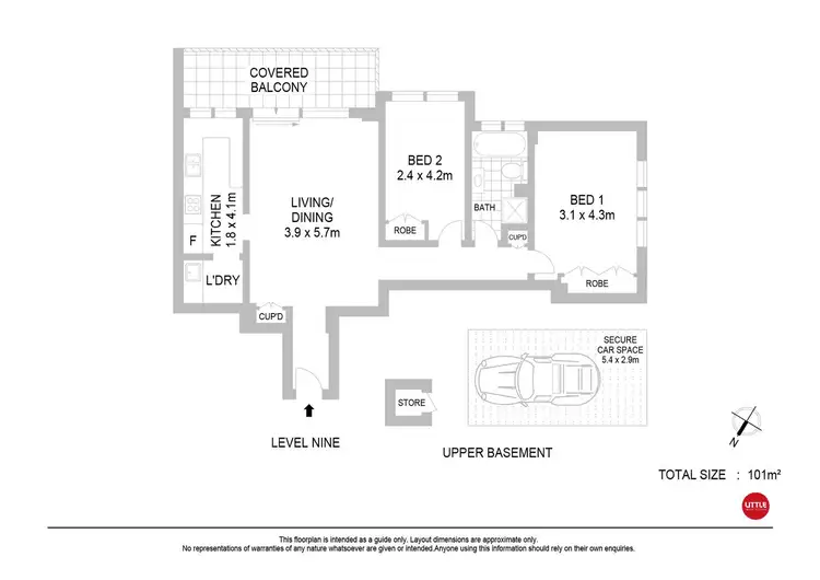 Floorplan of Homely apartment listing, 904/4 Francis Road, Artarmon NSW 2064