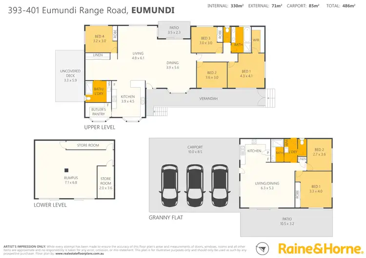 Floorplan of Homely house listing, 393-401 Eumundi Range Road, Eumundi QLD 4562