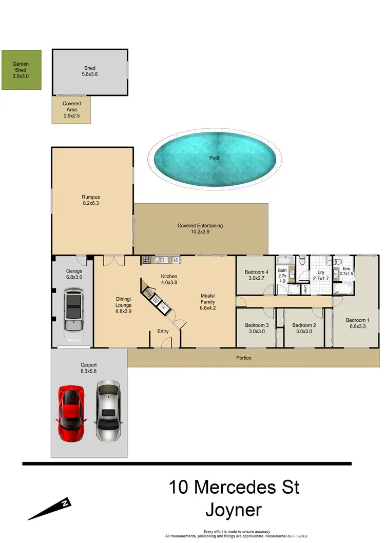 Floorplan of Homely house listing, 10 Mercedes Street, Joyner QLD 4500