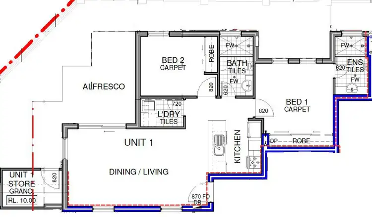 Floorplan of Homely apartment listing, 1/1 Strathyre Drive, Duncraig WA 6023