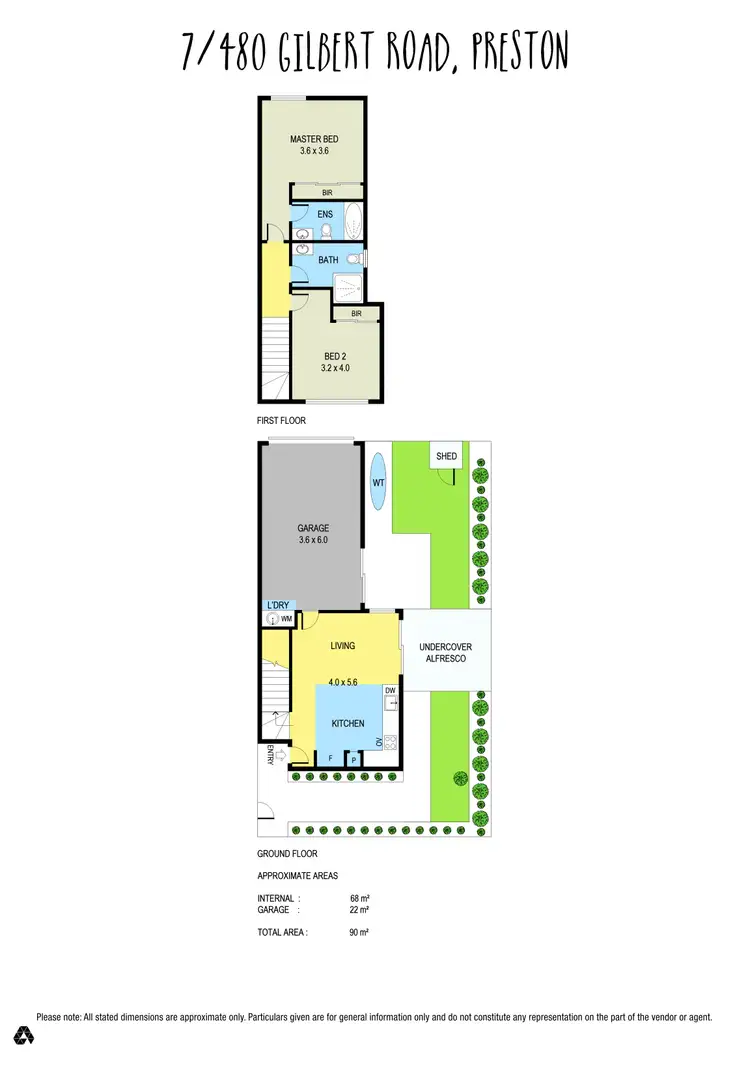 Floorplan of Homely townhouse listing, 7/480 Gilbert Road, Preston VIC 3072