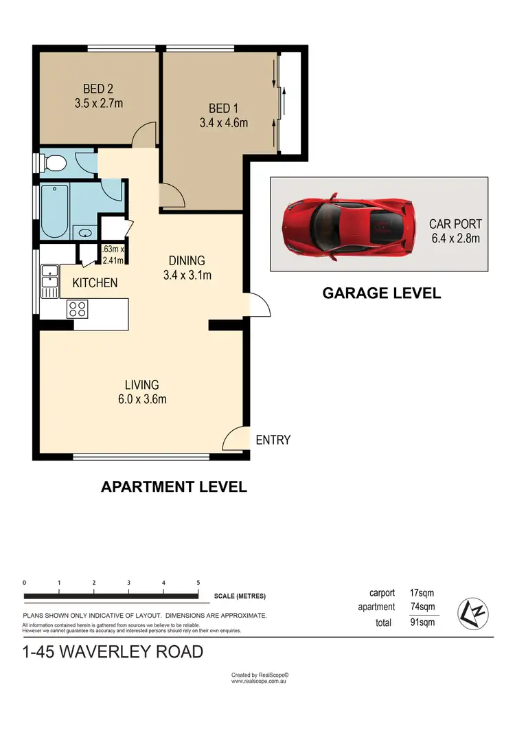 Floorplan of Homely unit listing, 1/45 Waverley Road, Taringa QLD 4068