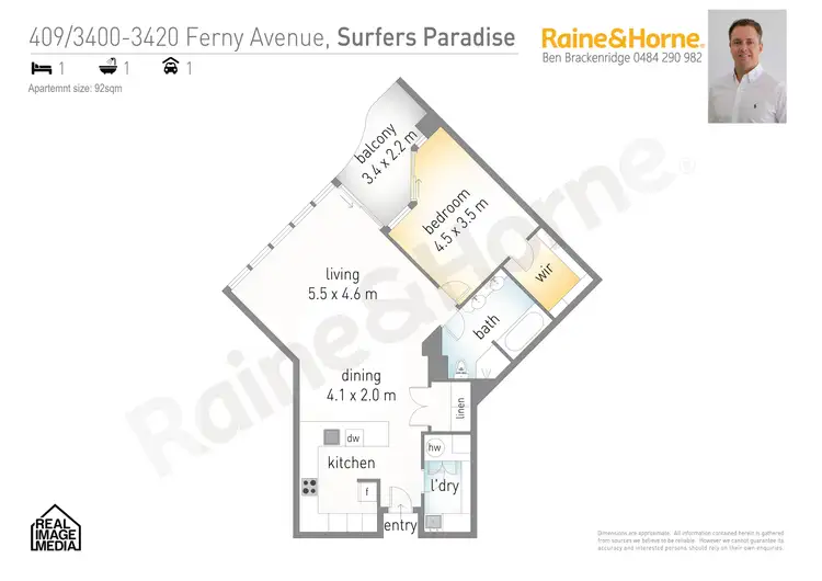 Floorplan of Homely unit listing, 409/3400 Surfers Paradise Boulevard, Surfers Paradise QLD 4217