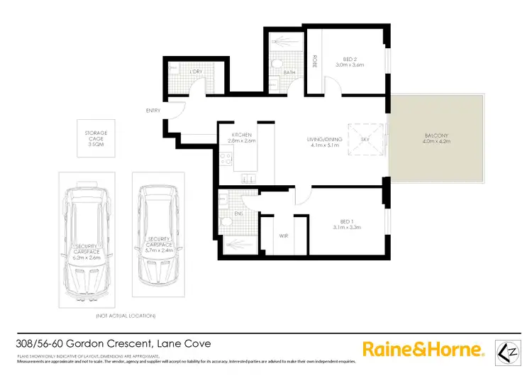 Floorplan of Homely apartment listing, 308/56-60 Gordon Crescent, Lane Cove NSW 2066