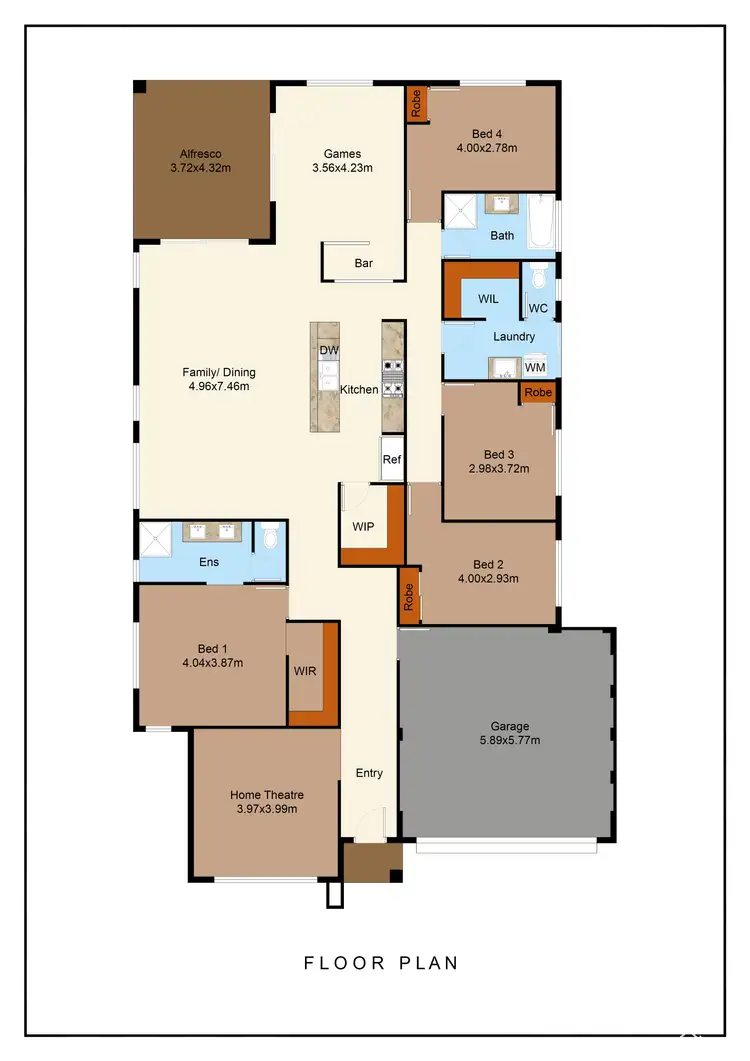 Floorplan of Homely house listing, 74 Kalyang Loop, Byford WA 6122
