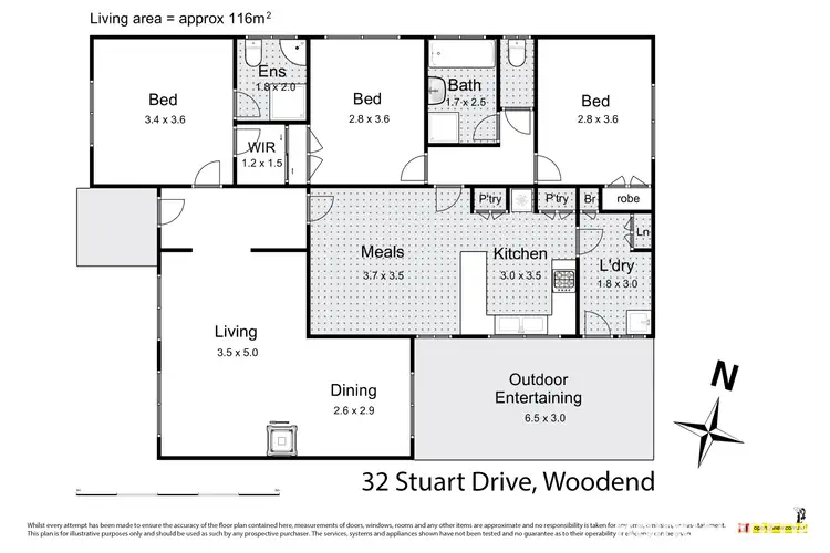 Floorplan of Homely house listing, 32 Stuart Drive, Woodend VIC 3442