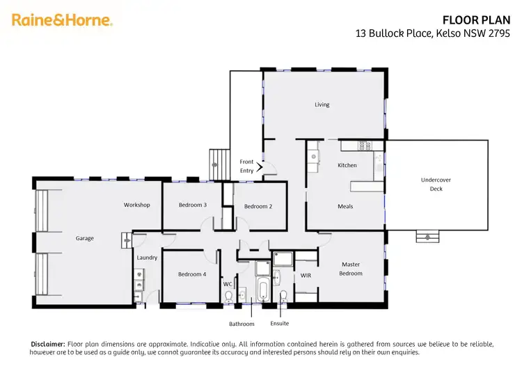 Floorplan of Homely house listing, 13 Bullock Place, Kelso NSW 2795