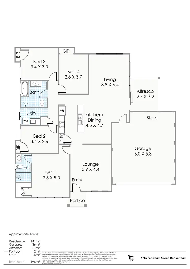 Floorplan of Homely villa listing, 5/15 Peckham Street, Beckenham WA 6107