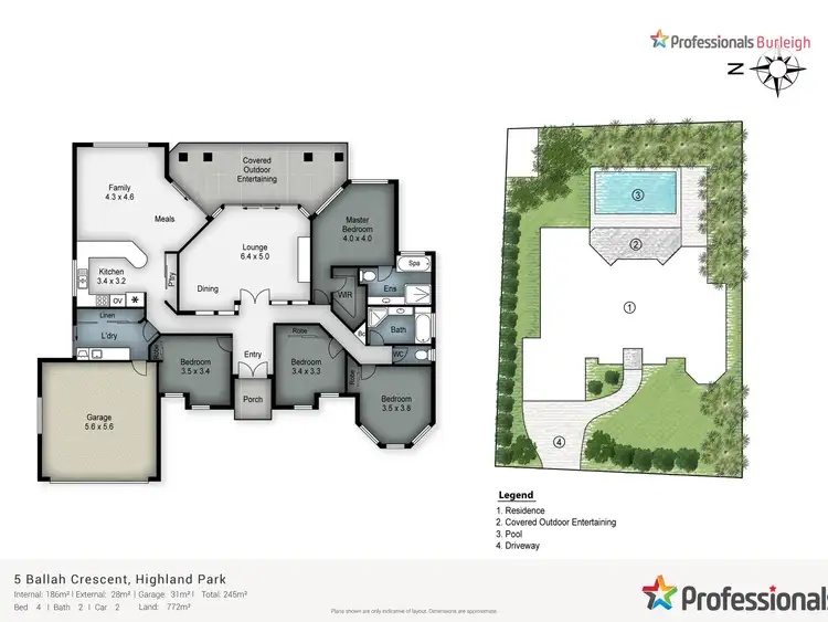 Floorplan of Homely house listing, 5 Ballah Crescent, Highland Park QLD 4211