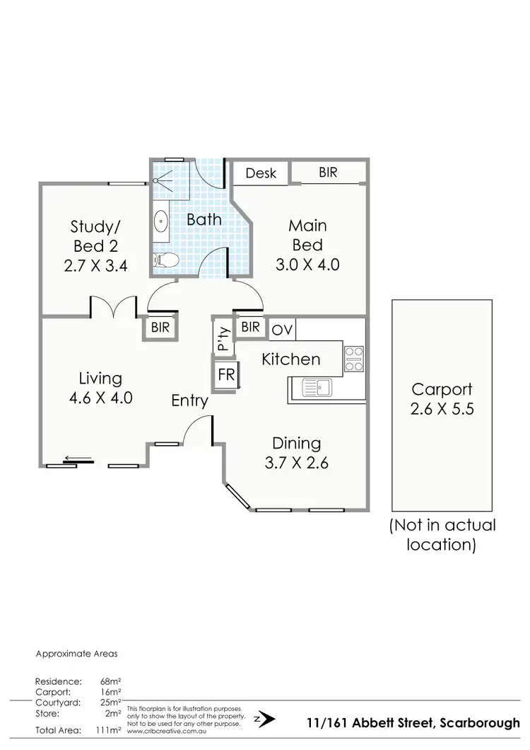Floorplan of Homely villa listing, 11/161 Abbett Street, Scarborough WA 6019