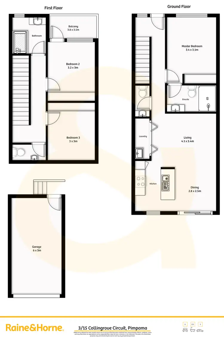 Floorplan of Homely unit listing, 3/15 Collingrove Circuit, Pimpama QLD 4209