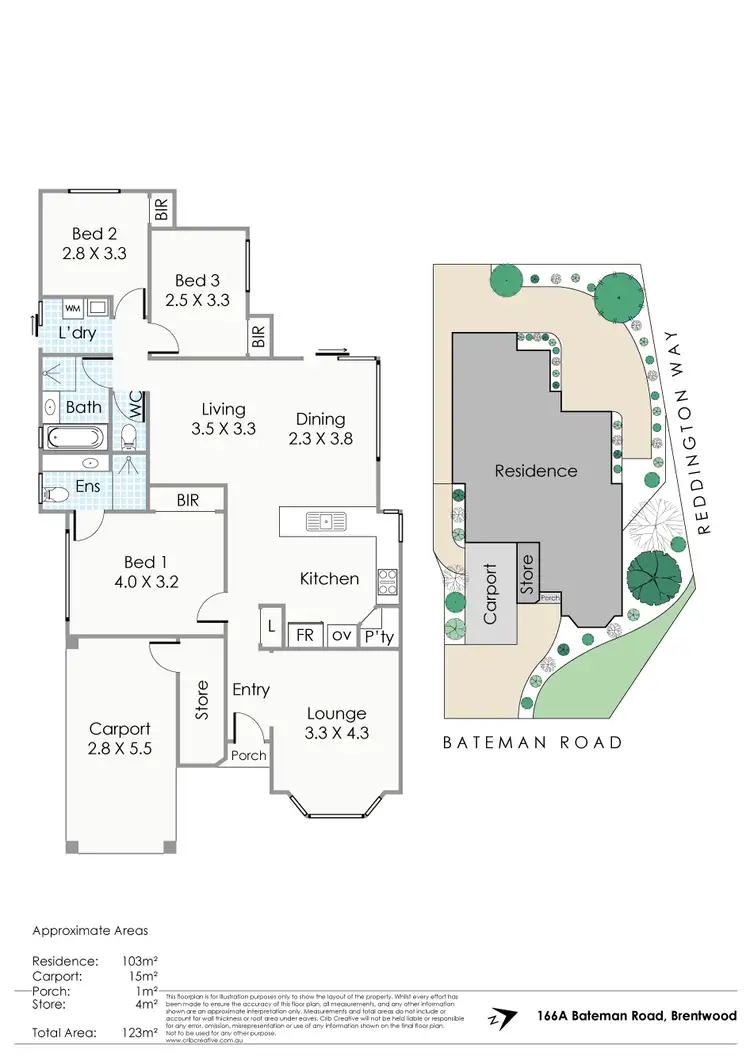 Floorplan of Homely house listing, 166A Bateman Road, Brentwood WA 6153