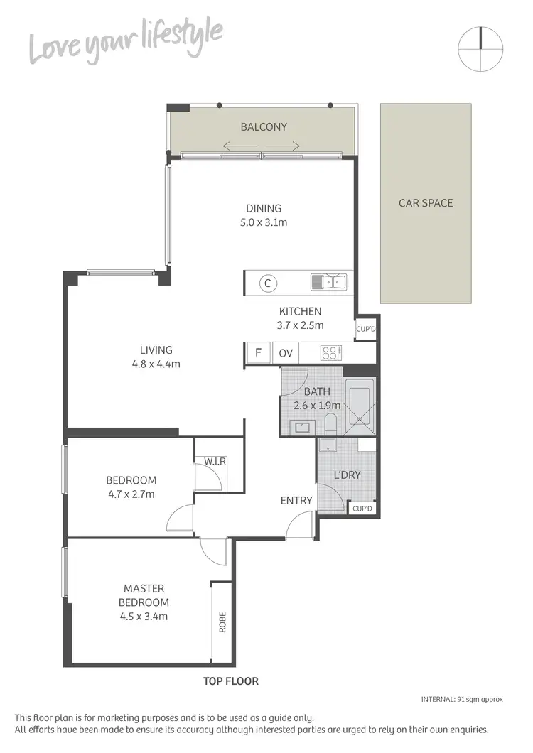 Floorplan of Homely apartment listing, 601/1 Marian Street, Redfern NSW 2016