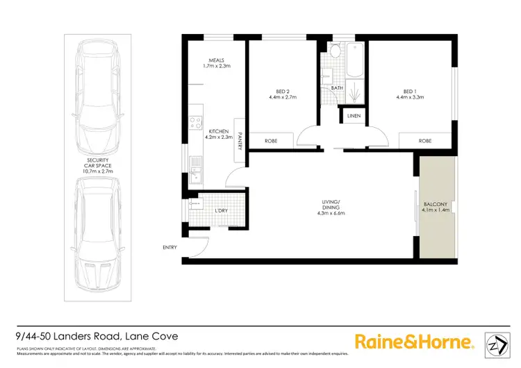 Floorplan of Homely apartment listing, 9/44 Landers Road, Lane Cove NSW 2066