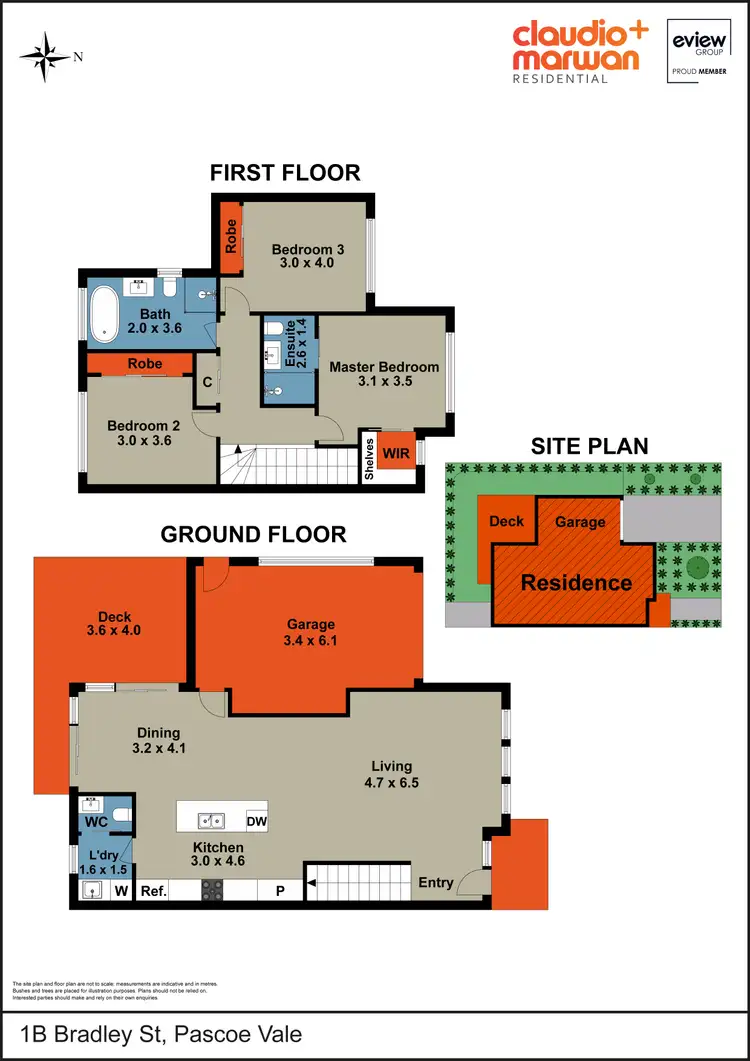 Floorplan of Homely townhouse listing, 1B Bradley Street, Pascoe Vale VIC 3044