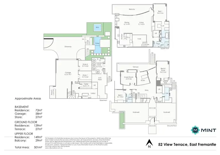Floorplan of Homely house listing, 52 View Terrace, East Fremantle WA 6158
