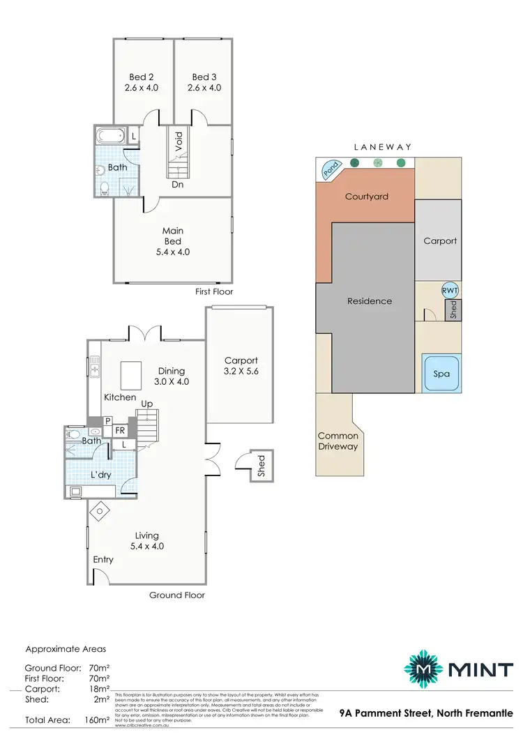 Floorplan of Homely house listing, 9A Pamment Street, North Fremantle WA 6159