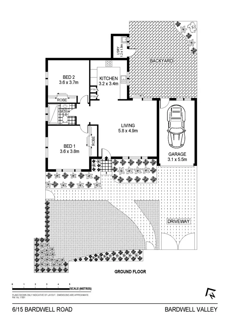 Floorplan of Homely villa listing, 6/15 Bardwell Road, Bardwell Valley NSW 2207