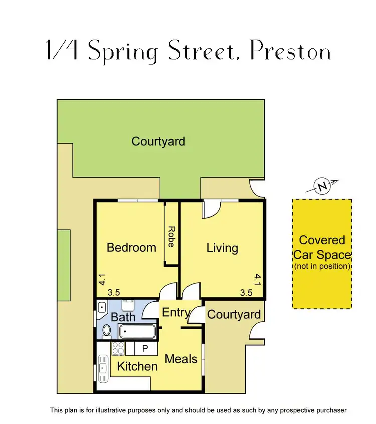 Floorplan of Homely apartment listing, 1/4 Spring Street, Preston VIC 3072