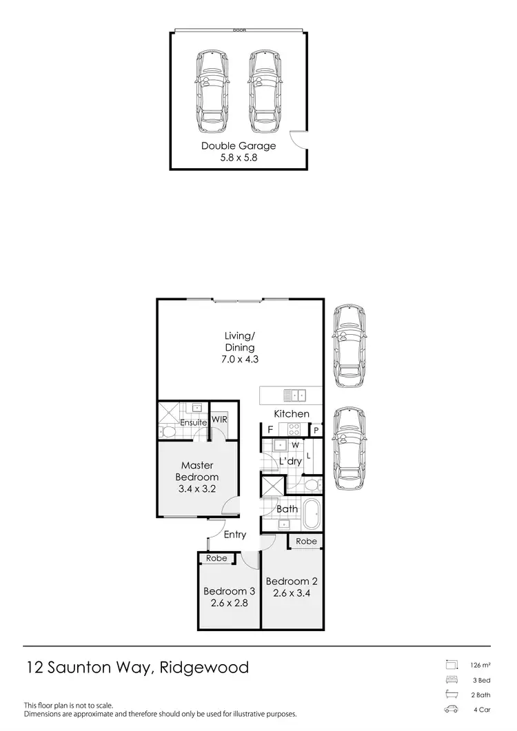 Floorplan of Homely house listing, 12 Saunton Way, Ridgewood WA 6030