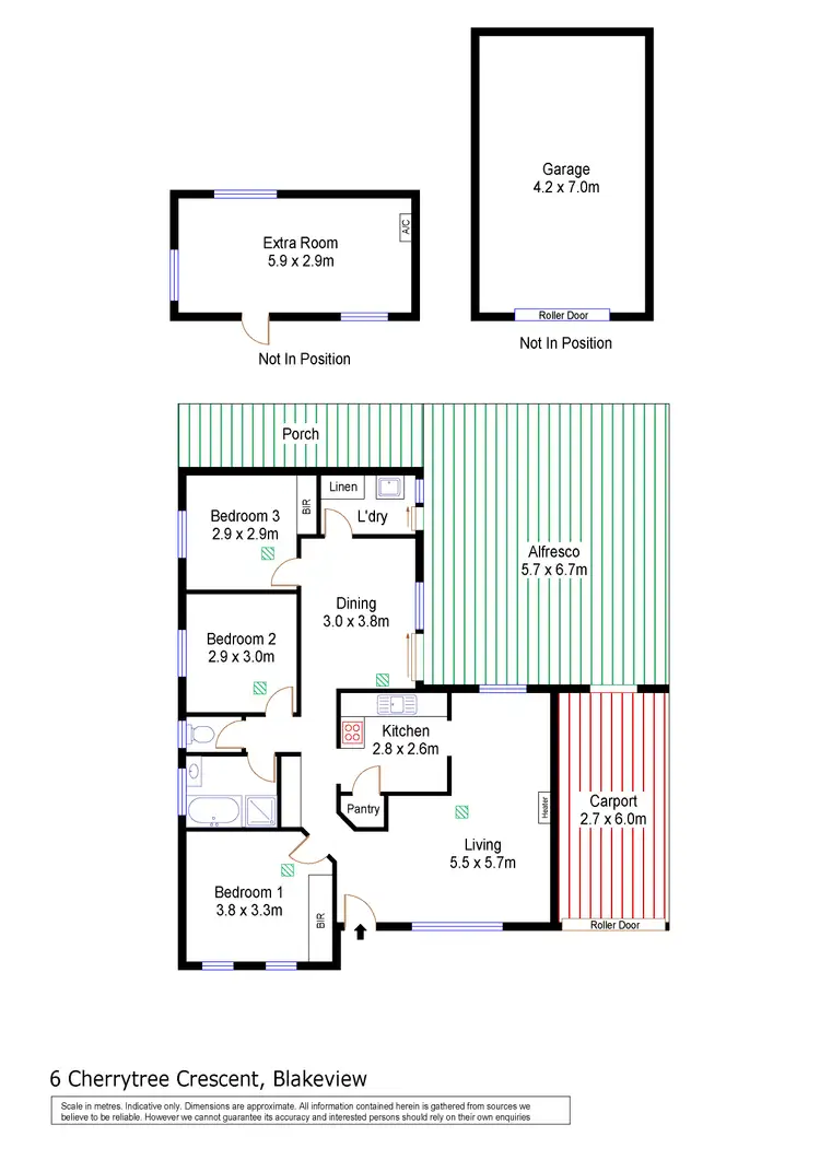 Floorplan of Homely house listing, 6 Cherrytree Crescent, Blakeview SA 5114