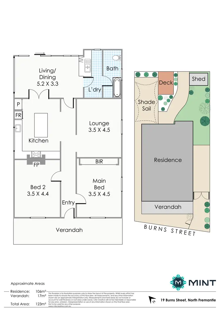 Floorplan of Homely house listing, 19 Burns Street, North Fremantle WA 6159