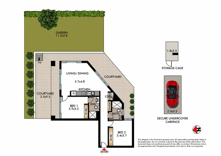 Floorplan of Homely apartment listing, G03/36-38 Ocean Street North, Bondi NSW 2026