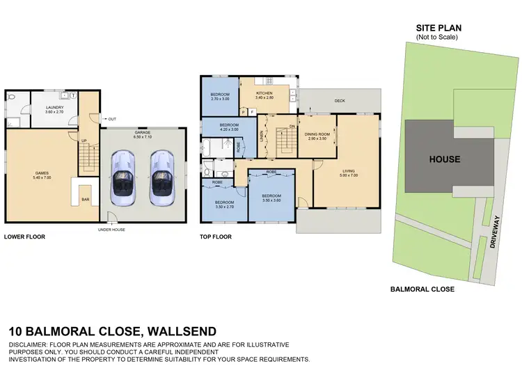 Floorplan of Homely house listing, 10 Balmoral Close, Wallsend NSW 2287