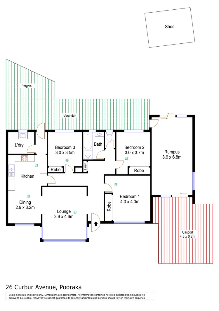 Floorplan of Homely house listing, 26 Curbur Avenue, Pooraka SA 5095