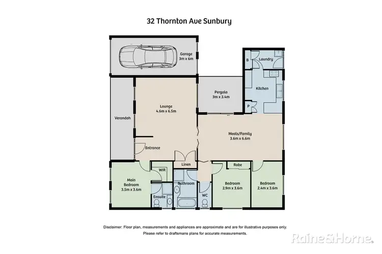 Floorplan of Homely house listing, 32 Thornton Avenue, Sunbury VIC 3429