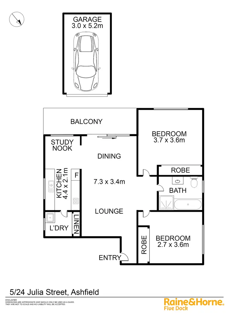 Floorplan of Homely apartment listing, 5/24 Julia Street, Ashfield NSW 2131