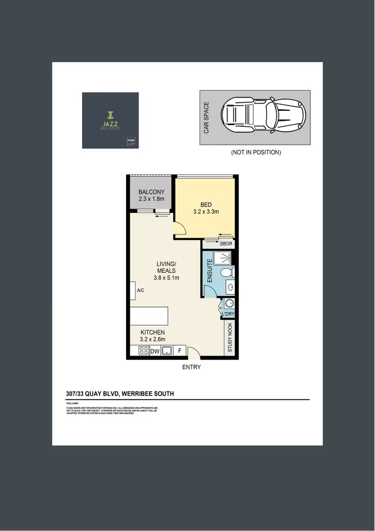 Floorplan of Homely apartment listing, 307/33 Quay Boulevard, Werribee South VIC 3030