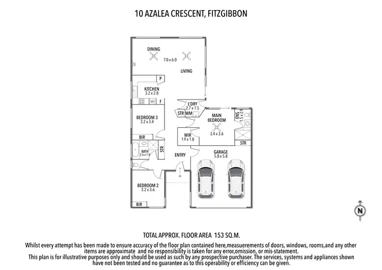 Floorplan of Homely house listing, 10 Azalea Crescent, Fitzgibbon QLD 4018