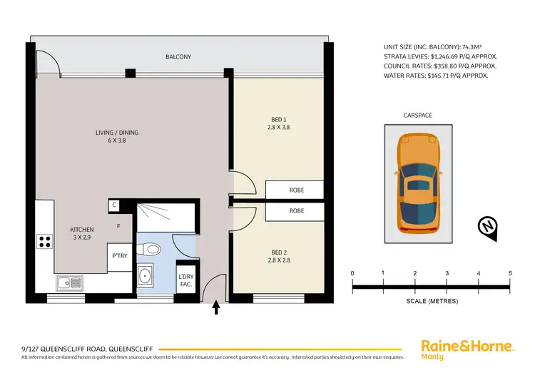 Floorplan of Homely apartment listing, 9/127 Queenscliff Road, Queenscliff NSW 2096